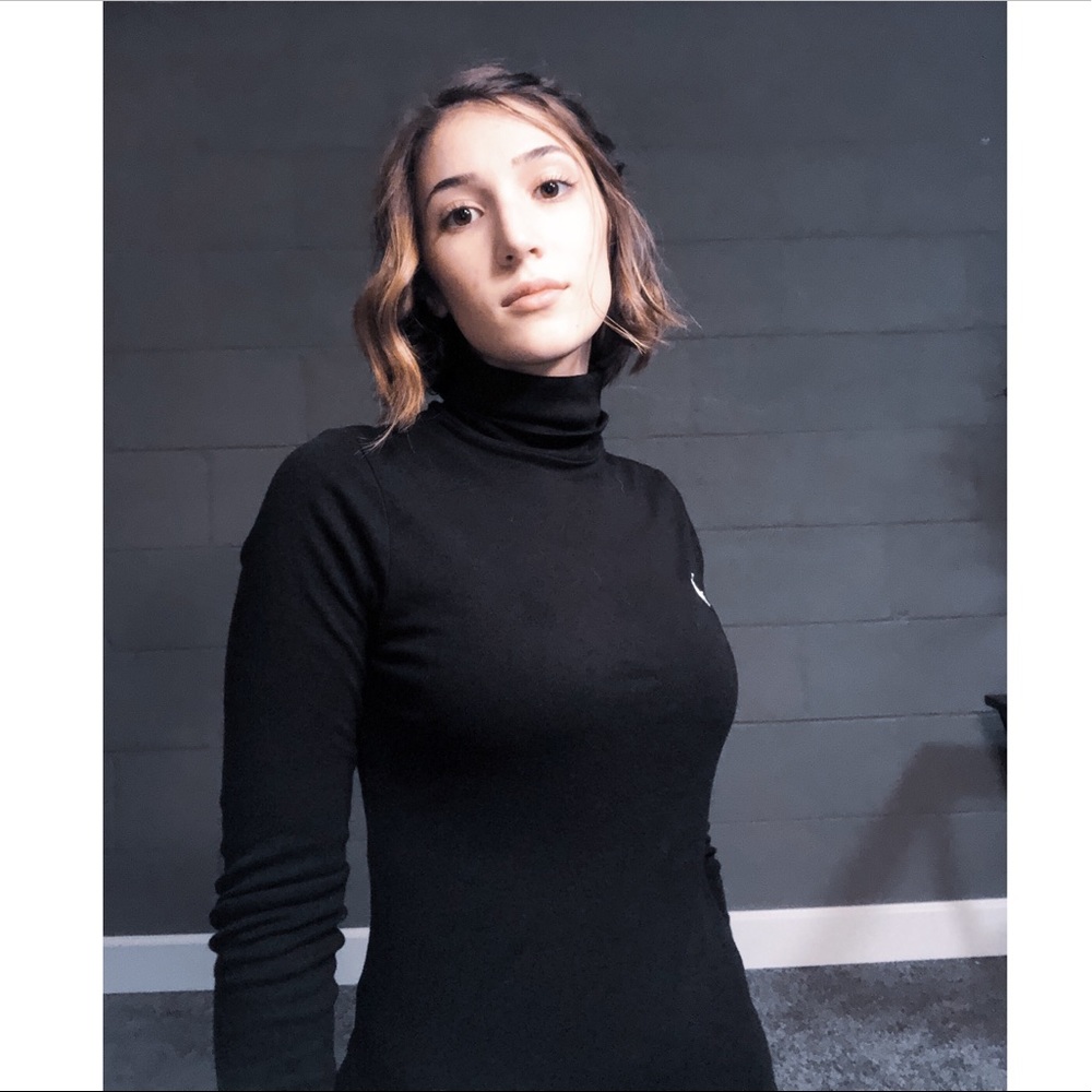 POLO black fitted turtleneck